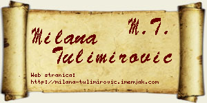 Milana Tulimirović vizit kartica
